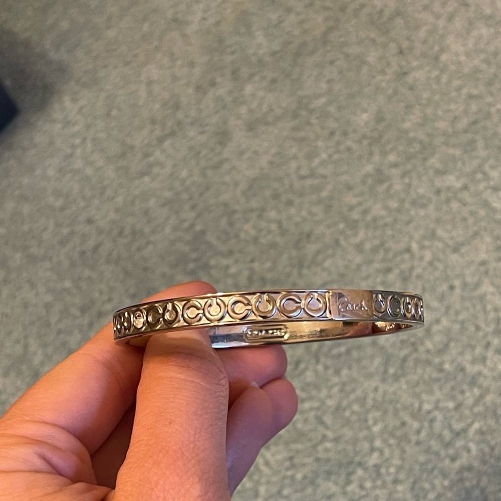 Coach Silver Bangle Bracelet